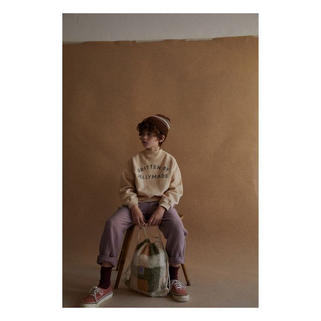 Miguel Textured Organic Cotton Trousers | Mauve