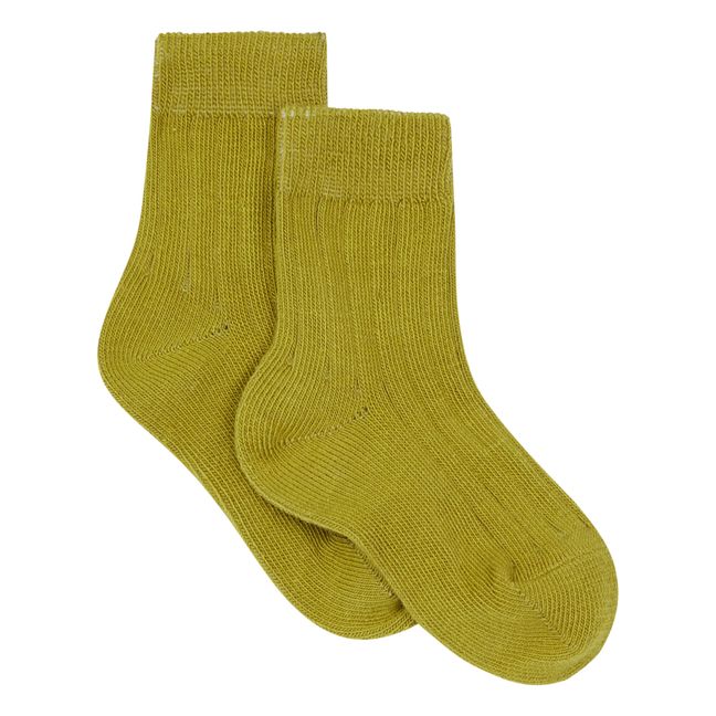 Ribbed Socks | Mustard