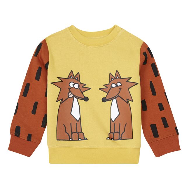 Double Fox Organic Cotton Sweatshirt | Giallo