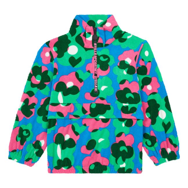 Flower Print Recycled Polyester Sweatshirt - Active Wear Collection  | Azul