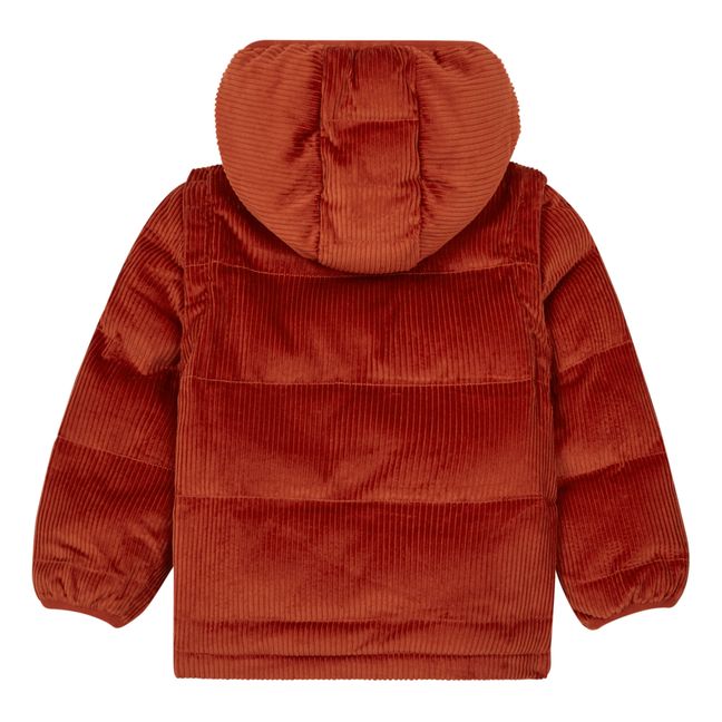 Izar Corduroy Puffer Jacket | Rust