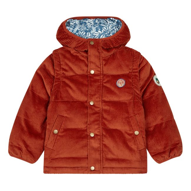 Izar Corduroy Puffer Jacket | Rust