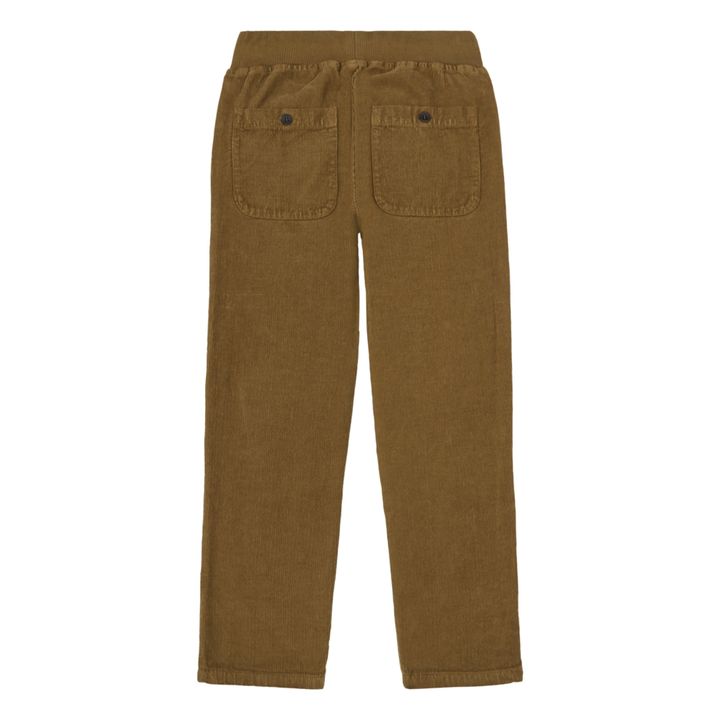 Corduroy Trousers with Elasticated Waistband | Camel- Product image n°1