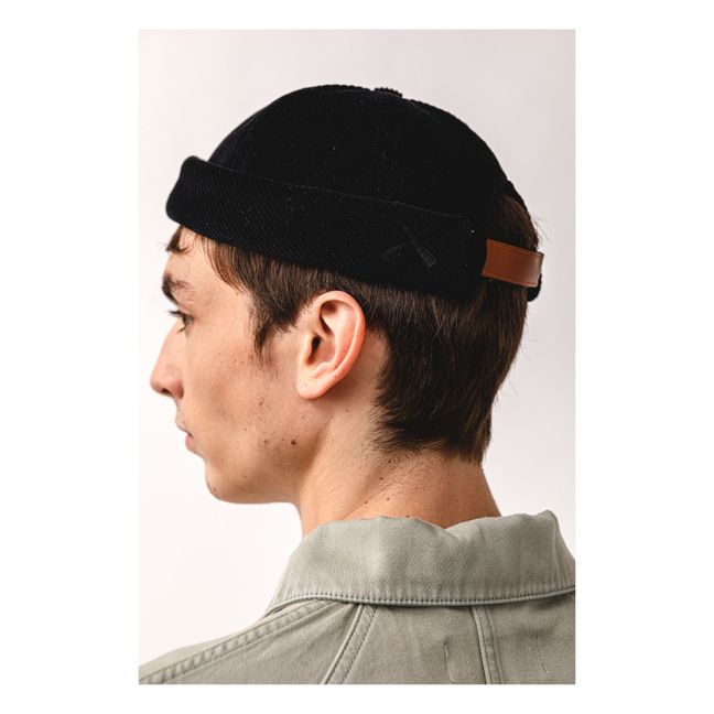Bonnet Docker Miki Velours Côtelé | Noir
