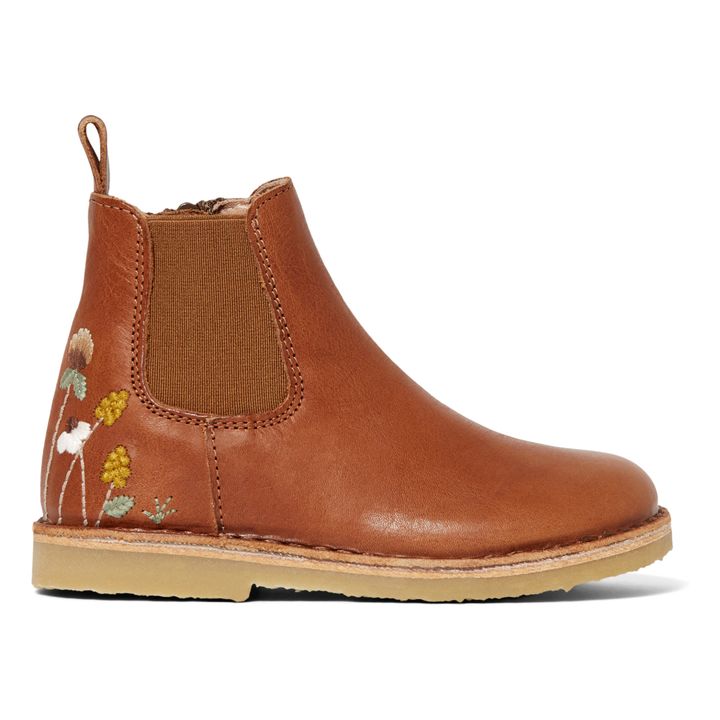 Embroidered Boots - Uniqua Capsule Collection | Cognac- Product image n°0