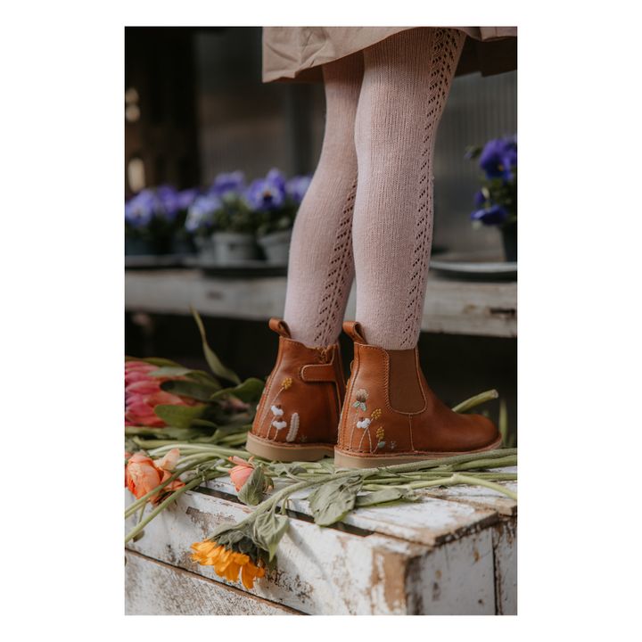 Embroidered Boots - Uniqua Capsule Collection | Cognac- Product image n°1
