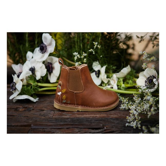 Embroidered Boots - Uniqua Capsule Collection | Coñac