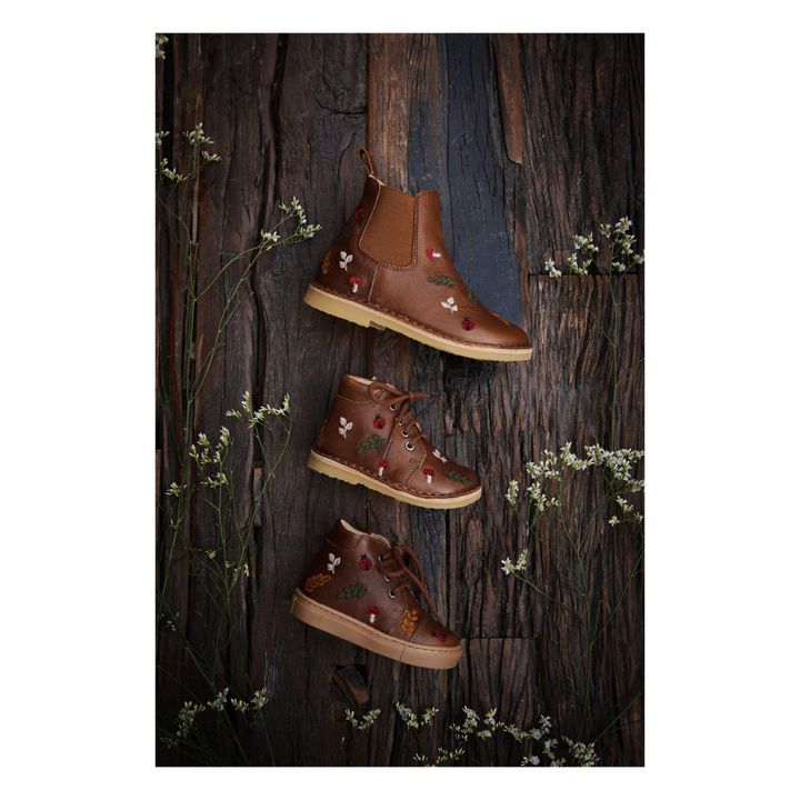 Elastic Embroidered Boots - Uniqua Capsule Collection | Brown- Product image n°7