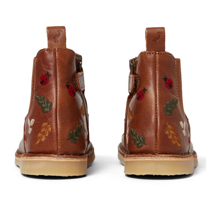 Elastic Embroidered Boots - Uniqua Capsule Collection | Brown- Product image n°9