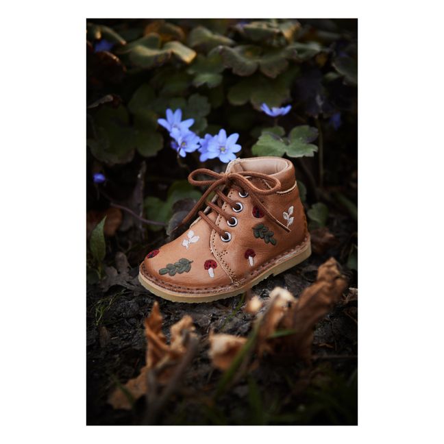 Stivaletti con lacci, modello: Woodland x Capsule Uniqua | Beige