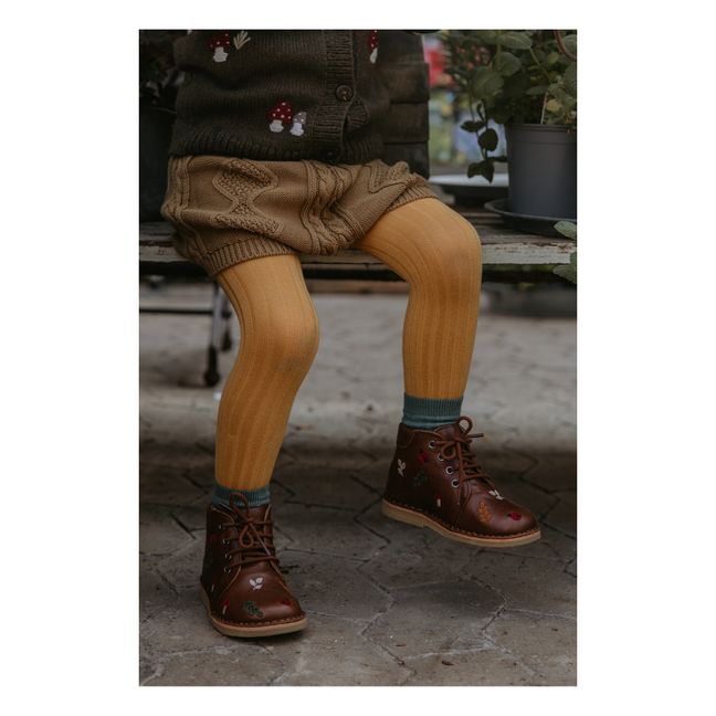 Woodland Lace-Up Boots - Uniqua Capsule Collection Braun
