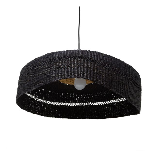 Deeply Handwoven Pendant Lamp  | Black