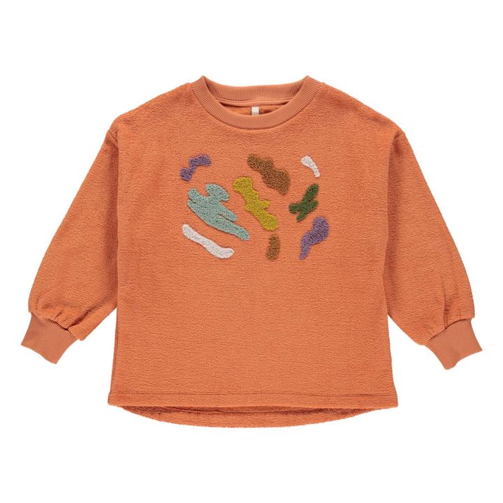 Monkind - Organic Cotton Terry Cloth Jumper - Orange | Smallable