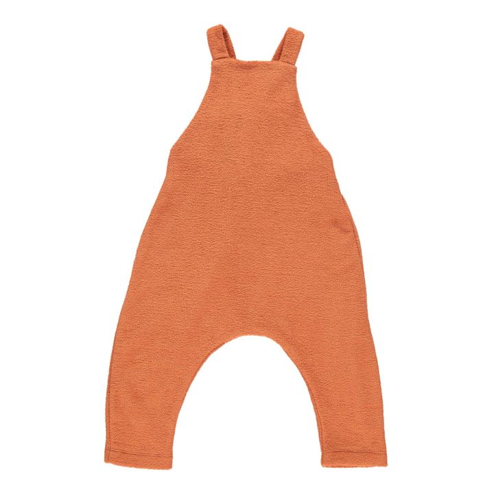 Organic Cotton Terry Cloth Overalls  | Orange- Product image n°0