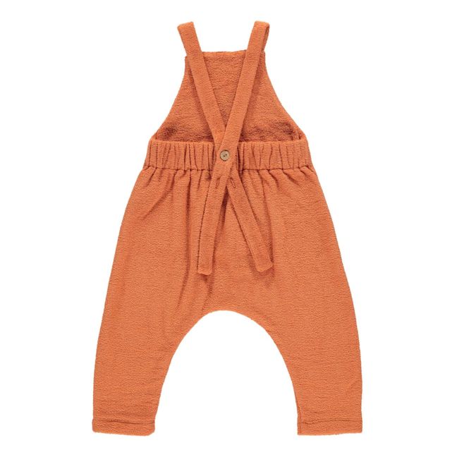 Organic Cotton Terry Cloth Overalls  | Arancione