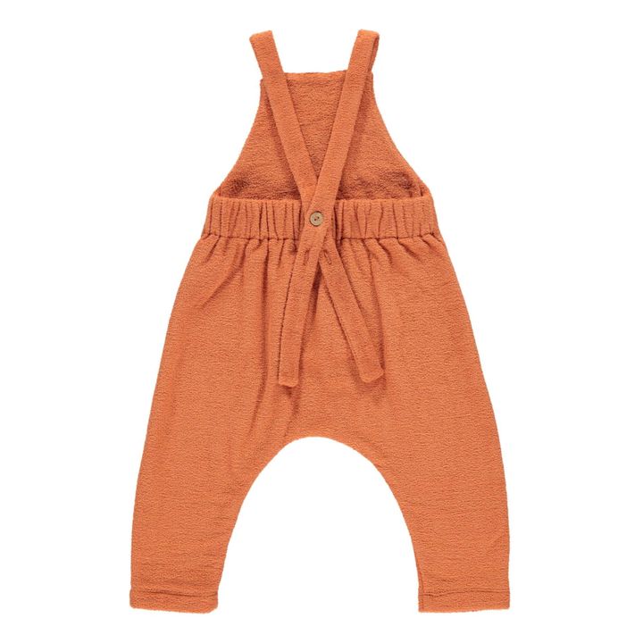 Organic Cotton Terry Cloth Overalls  | Orange- Product image n°2