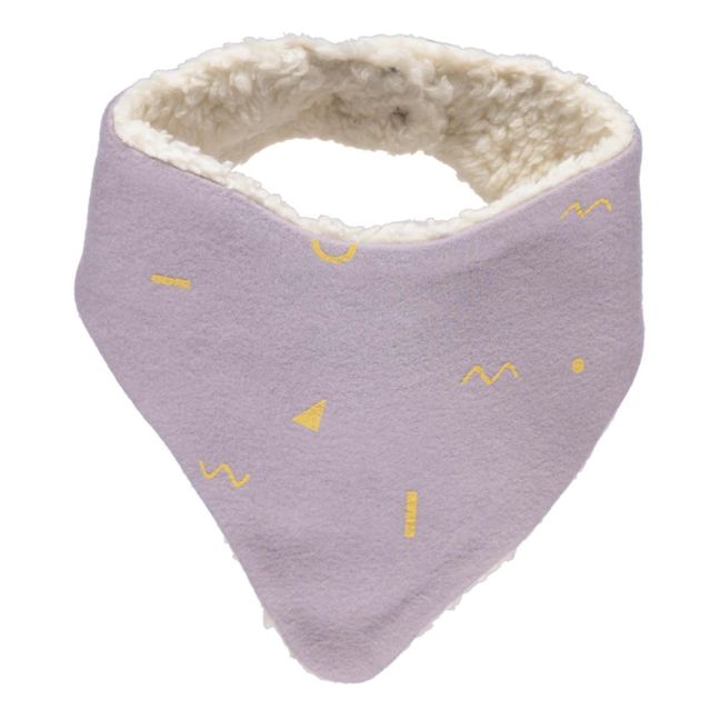 Snood Coton Bio Fourré Façon Fourrure  | Mauve