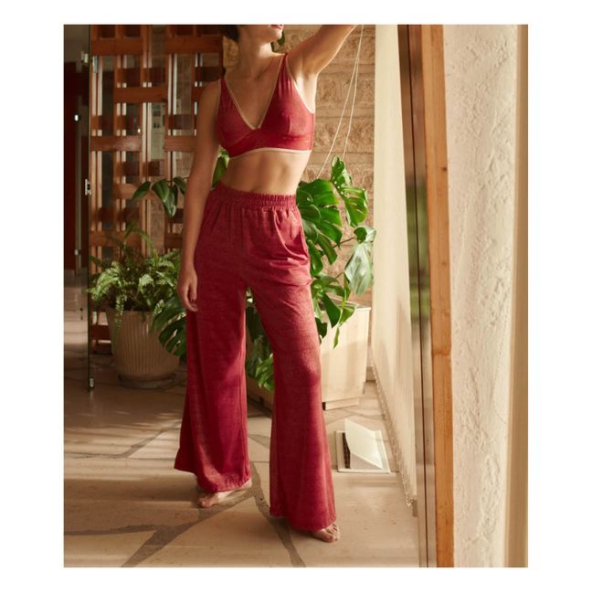 Pantalon Lou Métallisé | Bordeaux