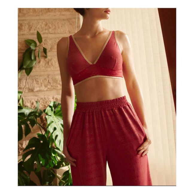 Pantalon Lou Métallisé | Bordeaux