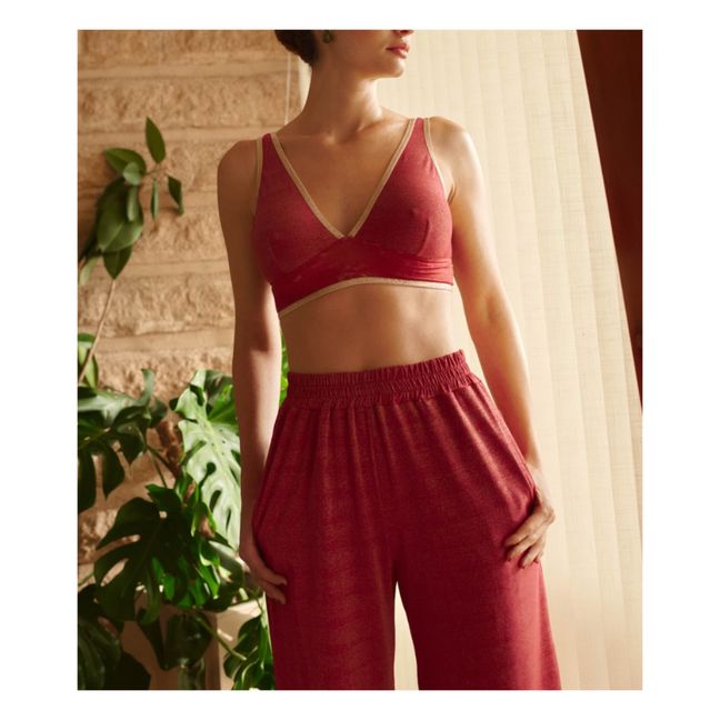 Pantalon Lou Métallisé | Bordeaux