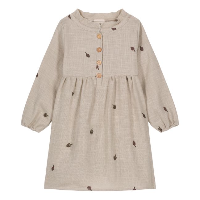 Vermont Organic Cotton Muslin Dress | Light grey