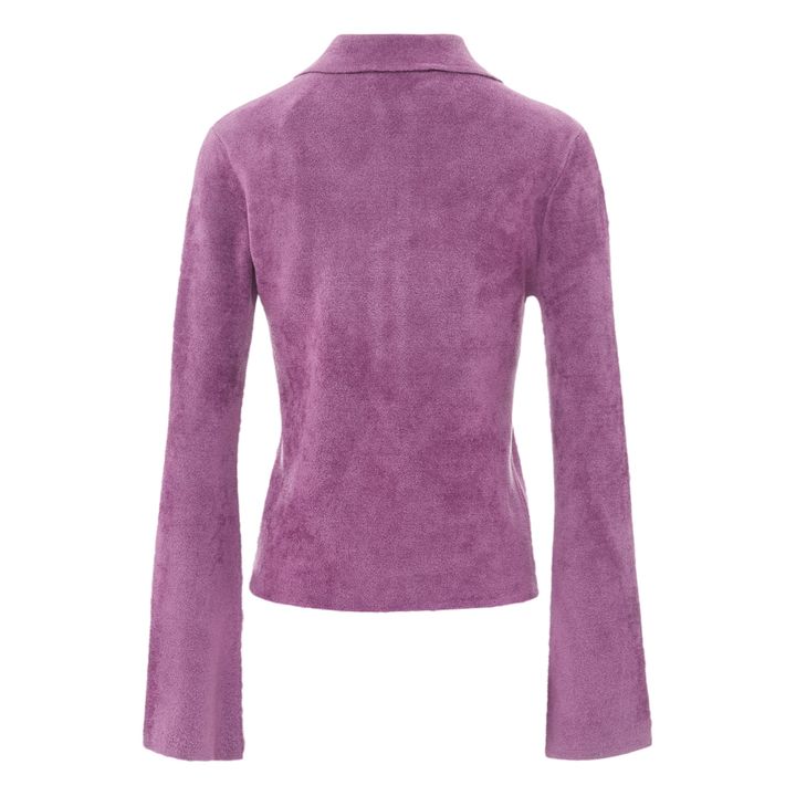 Innez Terry Cloth Zip-Up Jumper | Purple- Product image n°2