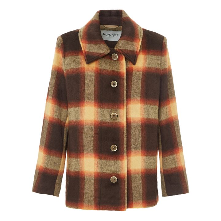 Nomad Checkered Plaid Jacket Brown Rodebjer Fashion Adult