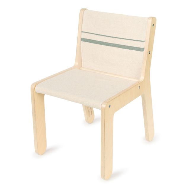 Stuhl Sillita aus abziehbarem Birkenholz | Blassblau