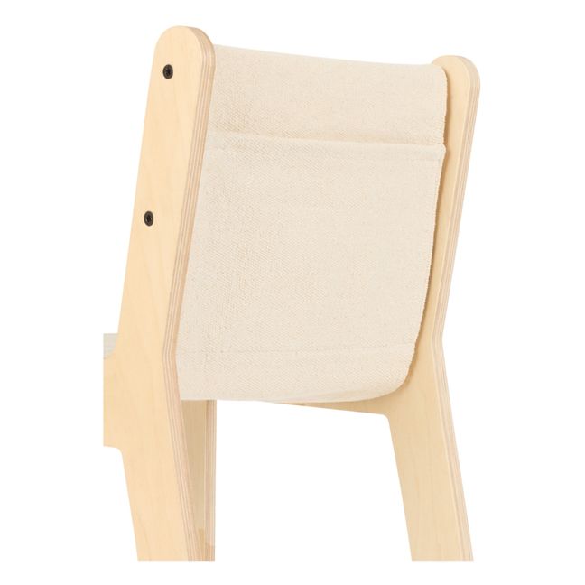 Stuhl Sillita aus abziehbarem Birkenholz | Blassblau