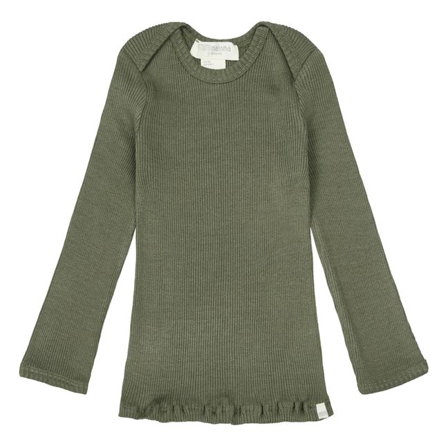 Belfast Cotton and Silk T-Shirt | Verde militare