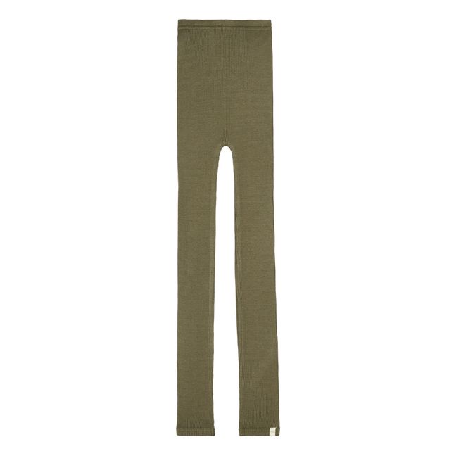 Legging Coton et Soie Bieber | Vert kaki