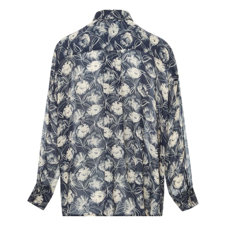 Macha Flower Oversize Shirt | Navy- Produktbild Nr. 1