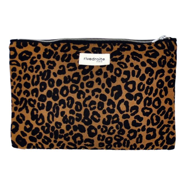 Barbette Recycled Cotton Pouch | Leopard