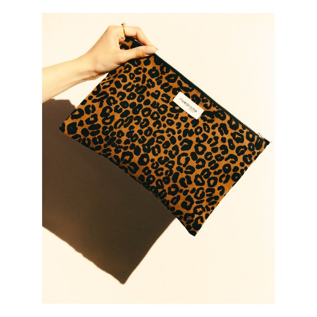 Barbette Recycled Cotton Pouch | Leopard