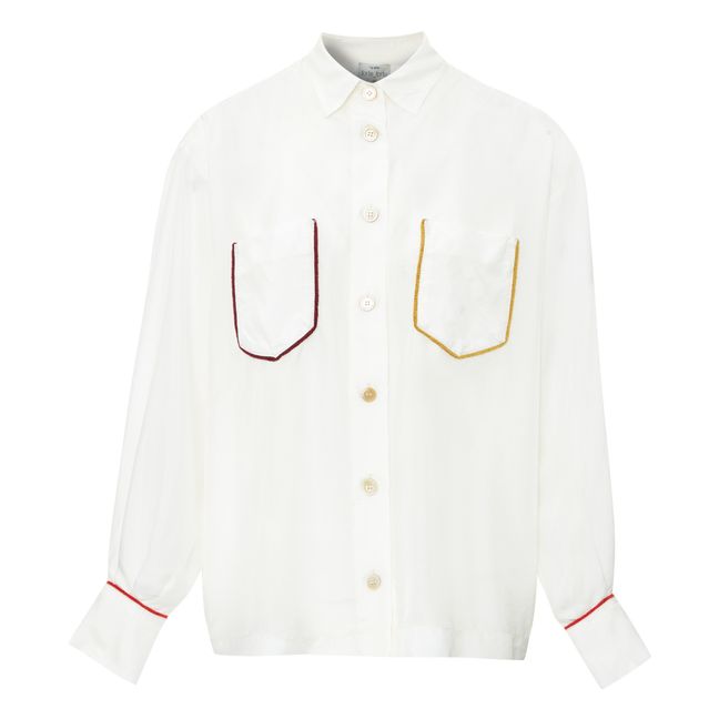 Habotai Silk Shirt | Bianco