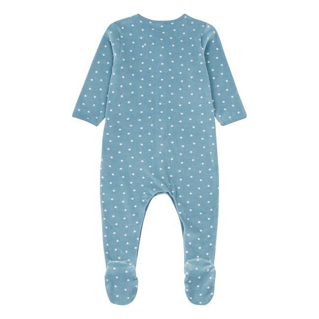 Pyjama Velours Coton Bio Cameli Azul