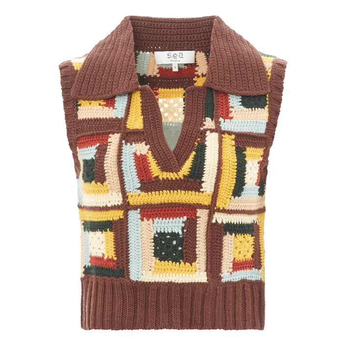 Agnes Crochet Top Marrone- Immagine del prodotto n°0