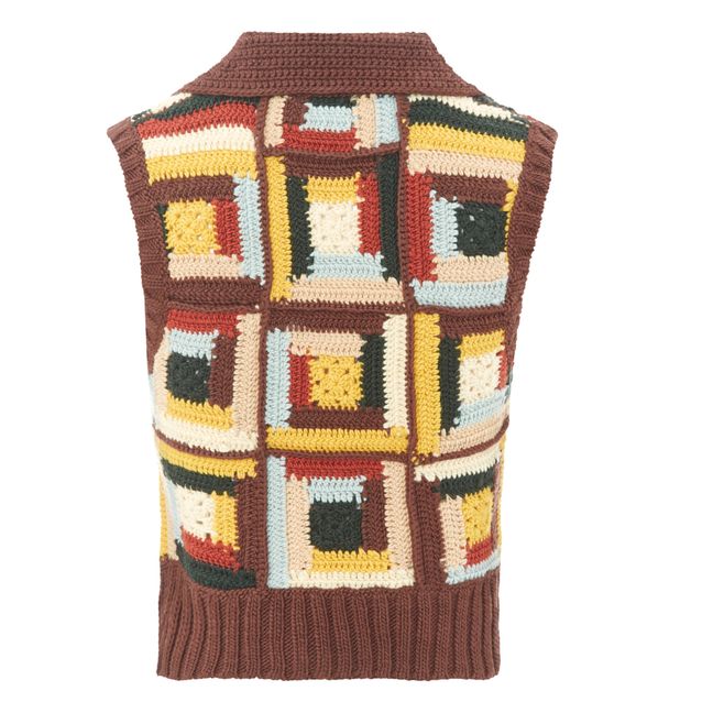 Top Agnes Crochet Marron