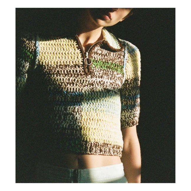 Paige Marles Crochet Top Ecru
