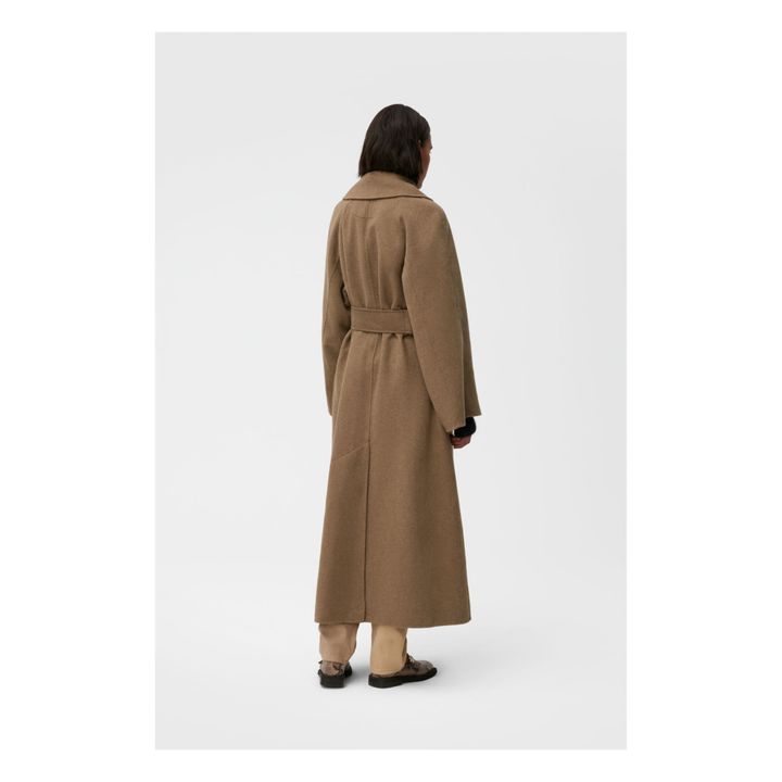 Long Recycled Wool Coat | Camel- Imagen del producto n°3
