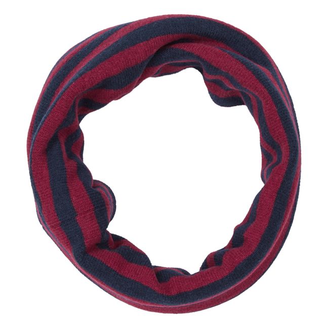 Reversible Striped Snood | Navy blue