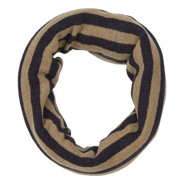 Reversible Striped Snood | Charcoal grey- Product image n°1
