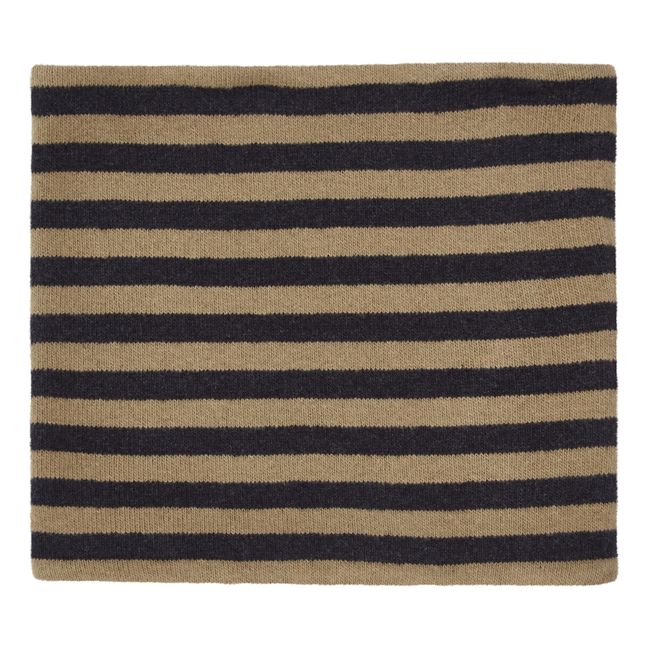 Reversible Striped Snood | Charcoal grey