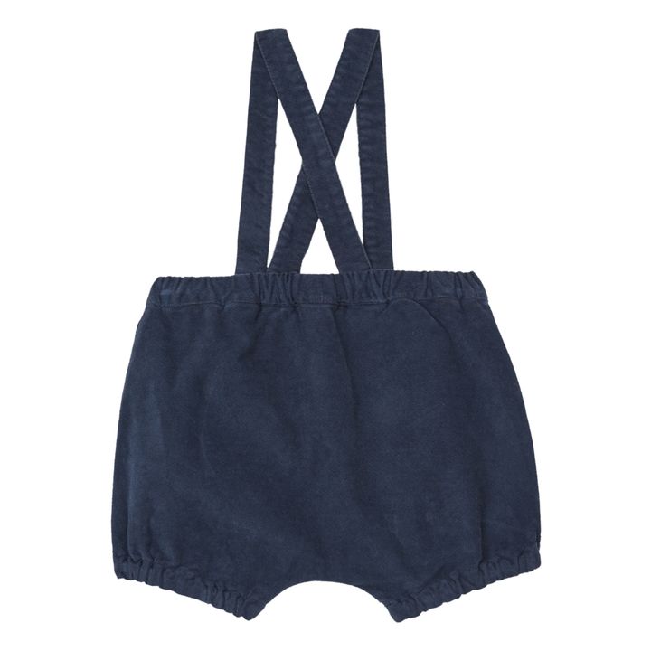 Corduroy Bloomers with Suspenders | Navy blue- Product image n°1