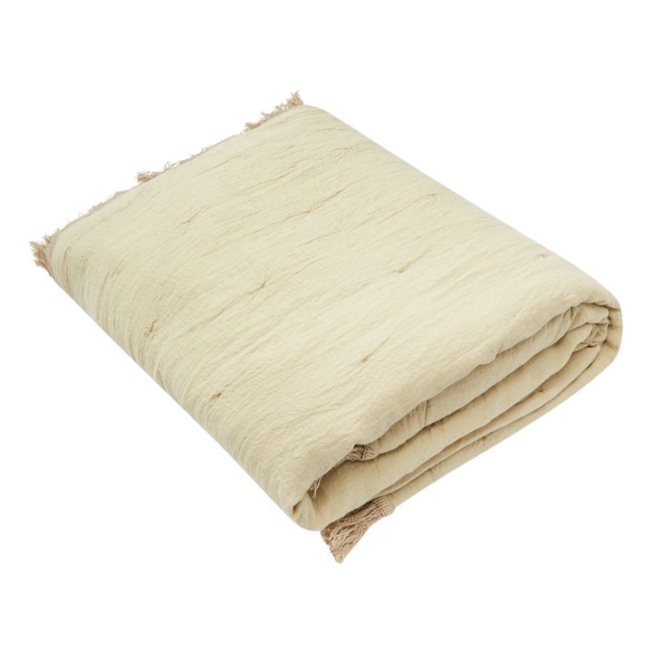 Organic Cotton and Linen Fringed Bedspread | Quercia- Immagine del prodotto n°4