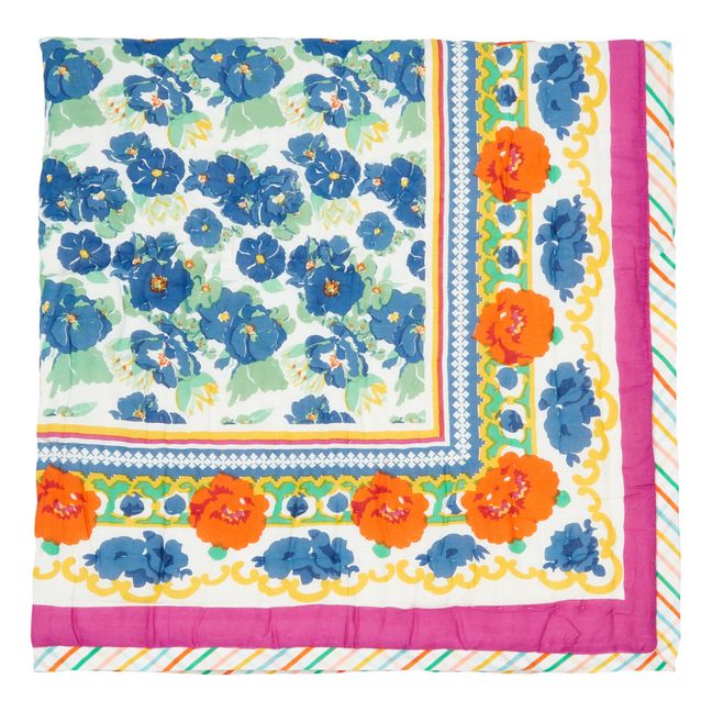 Blue Flowers Sarong Reversible Quilt