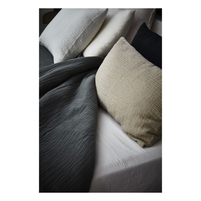 Organic Cotton Jacquard Cushion | Oak