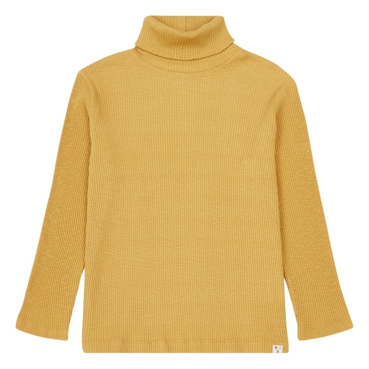 Jules Ribbed Organic Cotton Turtleneck | Ochre- Product image n°0