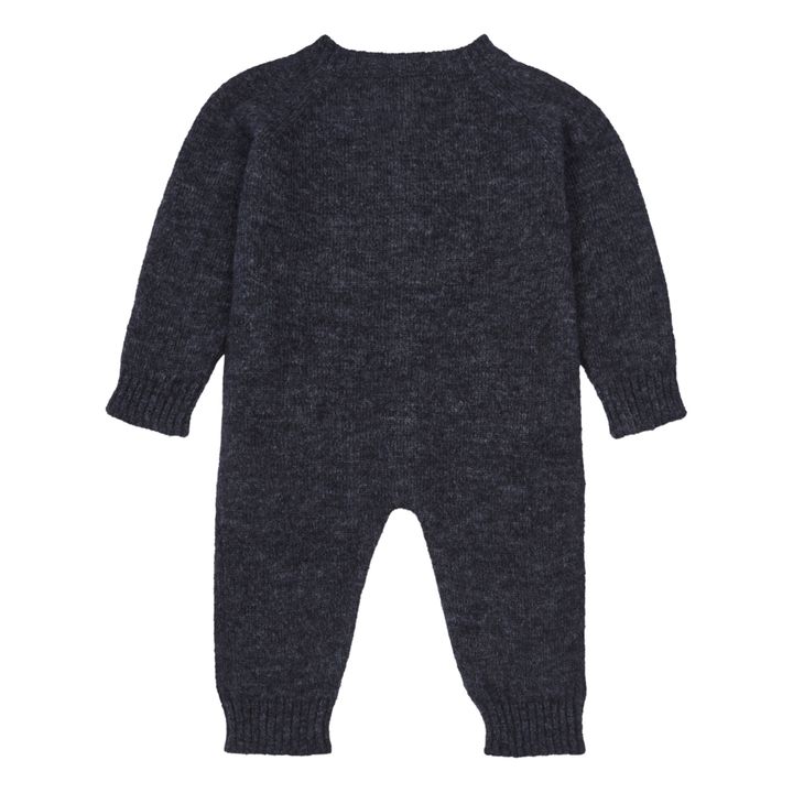 Knit Baby Alpaca and Merino Wool Jumpsuit Charcoal grey Emile et Ida