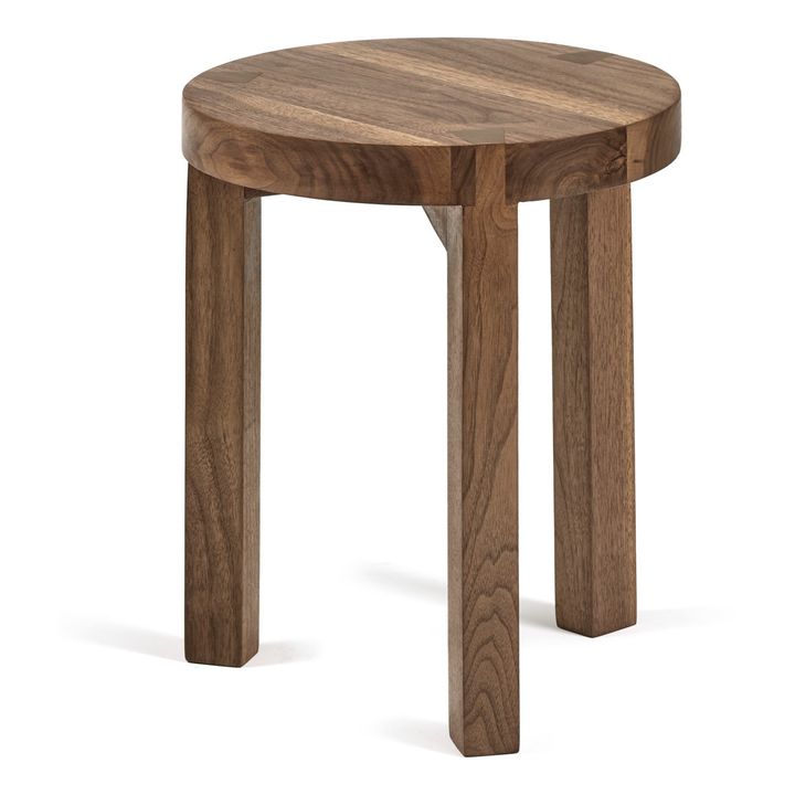 Solid Walnut Wood Stool | Walnut- Product image n°0